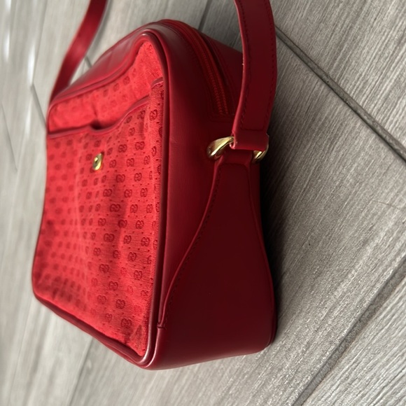 Vintage Gucci Red Canvas and Leather Crossbody Bag EUC - Picture 5 of 15